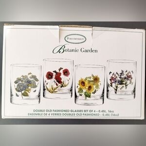 Portmeirion Botanic Garden Set of 4 Double Old Fashioned Drinking Glasses
